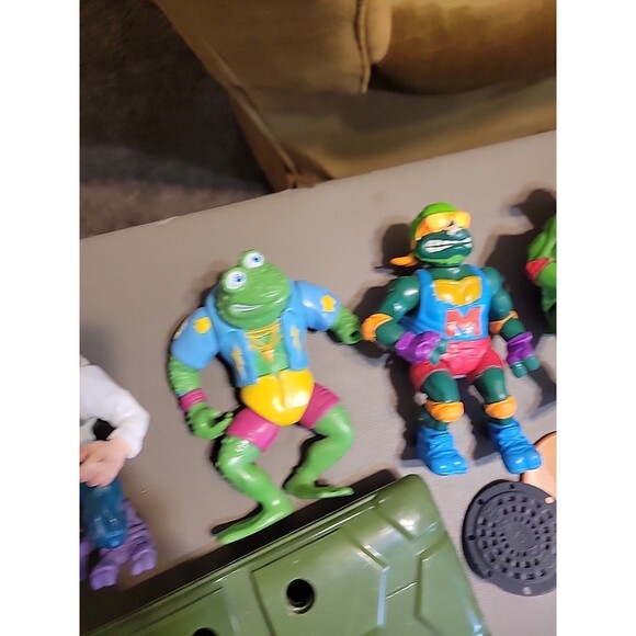 Vtg 1980's 90's Teenage Mutant Ninja Turtles TMNT Figures Accessories Parts lot - Picture 7 of 13